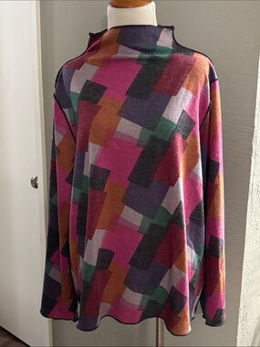 Reversible Mock Neck Sweater by Trisha Tyler